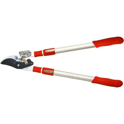 Coupe-Branches Télescopique - Bras Extensibles de 65 à 93 cm - Lames Tirantes pour Bois Tendre et Crémaillère Pour une Reprise de Coupe Sans Effort - Ø Coupe : 45 mm - Poids : 1,64 kg