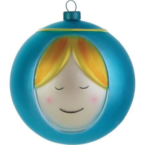 Alessi AMJ13 2 Madonna Palla per Albero di Natale, Vetro Soffiato, Multicolore, 9.00x9.00x9.00 cm
