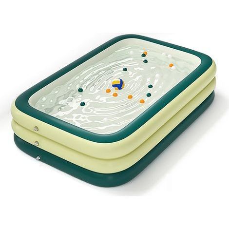 Aufblasbarer Pool. langlebiger. verdickter oberirdischer Pool. Kinderpool. aufblasbarer Familienpool. Sommer-Wasserparty. Hinterhof. Garten. Rasen (Größe: 1.8 m) (1/4)