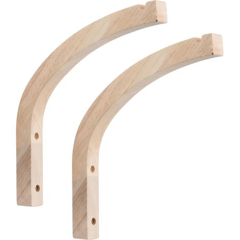 Lot de 2 crochets muraux en bois pour plantes suspendues - Pour jardinières et lanternes