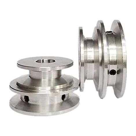 Poulie à double rainure en alliage d'aluminium 40/50 mm 8–20 mm alésage fixe en forme de V (trou de 12 mm de diamètre) (1/4)