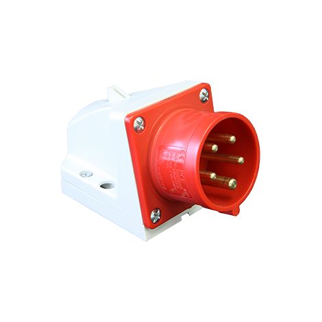 fiche male sur embase 3P+N+T 32A IP 67 avec inversion de 2 phases 77252-6K