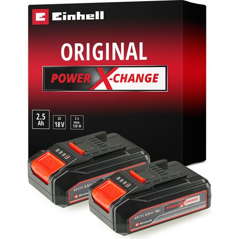 Einhell Double batterie 2,5 Ah TwinPack PXC (Lithium-Ion, 18 V, pour tous les appareils Einhell PXC) (1/4)