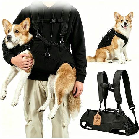 Grand Transport pour Chien Corps Entier,Sac a Dos Chien Bandoulière