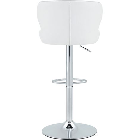 Lot de 2 tabourets de bar avec dossier, hauteur réglable et pivot à 360°, base large et repose-pieds pour cuisine et bar (1/5)
