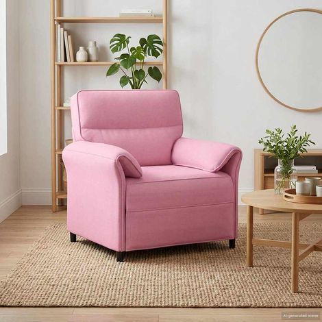 Canapé d’intérieur 100 % polyester avec accoudoirs pliables, assise en mousse et pieds noirs - PANGIVO (1/5)