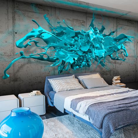 Fotomurale - Blue Ink Blot - 100x70 (1/4)
