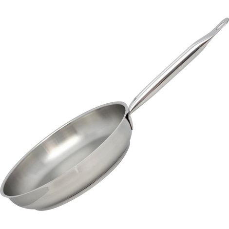 Poêle à frire 28 cm en inox 18/10 sans revêtement de 2,6 litres Elo Profi Therm