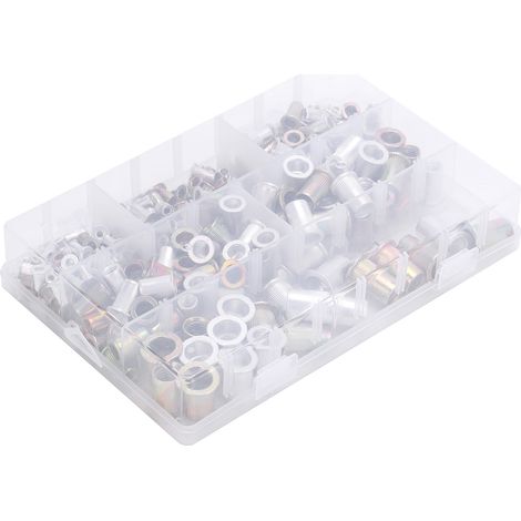 Kit 300 inserts taraudés en acier au carbone, assortiment de 6 tailles, écrous rivetés à visser (1/5)