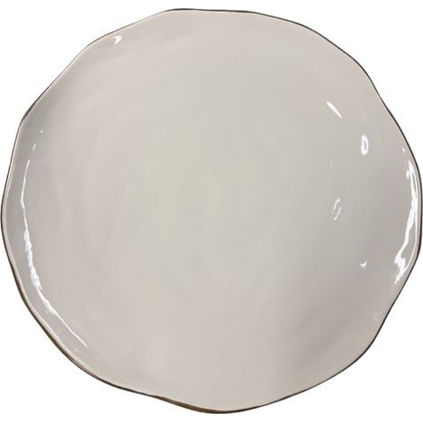 M HOME PIATTO PIANO IN CERAMICA BIANCO CM 30