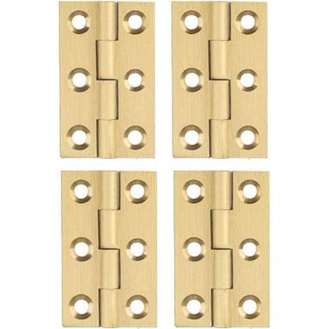 Kupferscharnier – Mini-Klappscharnier, Haushaltsbeschläge, Schrank- und Schubladenscharnier, Türscharniere (38 x 23 x 1,2 mm) – 4 Stück (1/5)