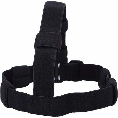 Bandeaux de Lampe Frontale Sangle Ceinture de Phare Bande de Tête en Nylon Confortable Réglable pour Camping Randonnée Cyclisme Escalade - Noire (1/4)