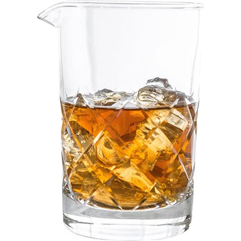 Verre À Cocktail - Verre À Mélange En Cristal Sans Plomb - Fond Épais Lesté - Pour Préparation De Cocktails - 1 Pièce (1/5)