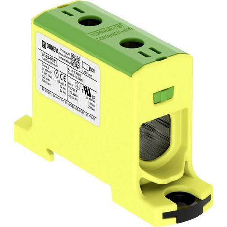Ouneva Group VC05-0051 Verteilerblock  Schrauben  Gelb-Grün 1 St.
