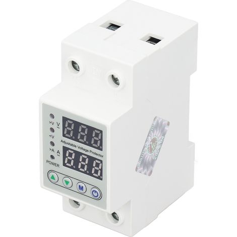AC220V 63A Spannungsschutzrelais mit Digitalanzeige, automatischer Über-/Unterspannungsabschaltung, automatischer Rückstellung, 2-polige Sicherheitsvorrichtung