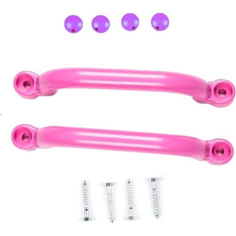 Rebo Garden Climbing Frame Accessories 2 x Plastic Handgrips - Pink