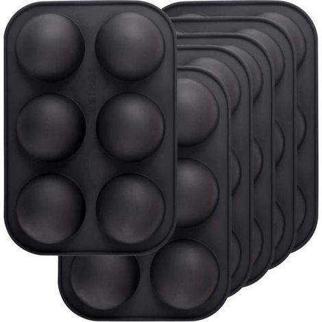 Lot De 6 Moules Demi-sphères En Silicone À 6 Trous Pour Faire Des Bombes De Chocolat. Des Gâteaux. De La Gelée. Du Pudding (1/4)