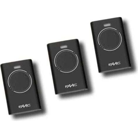 Neptune – Télécommande 2 canaux 868 MHz – Hopping code avec auto-apprentissage – Longue portée – Lot de 3 pièces – Compatible avec motorisations FAAC (1/3)