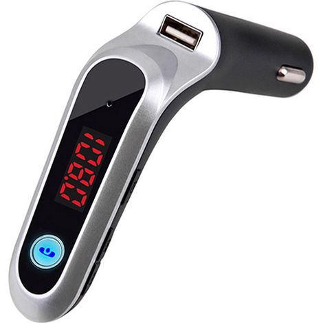 CRA S7 Car Bluetooth MP3 Player, Car Bluetooth MP3 Hands-free S7 Car FM Transmitter - Gentleman Gray (1/3)