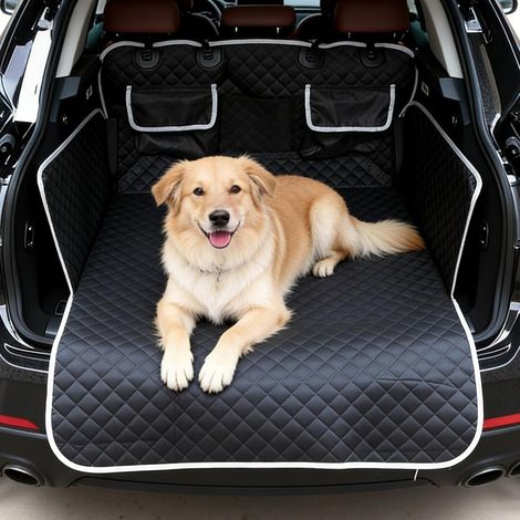 Kofferraumschutzmatte für Hunde: 180 × 177 cm, universelle Hundeschutzmatte mit Seiten- und Ladekantenschutz, Doppeltaschen, gesteppter Hundeabdeckung (1/5)