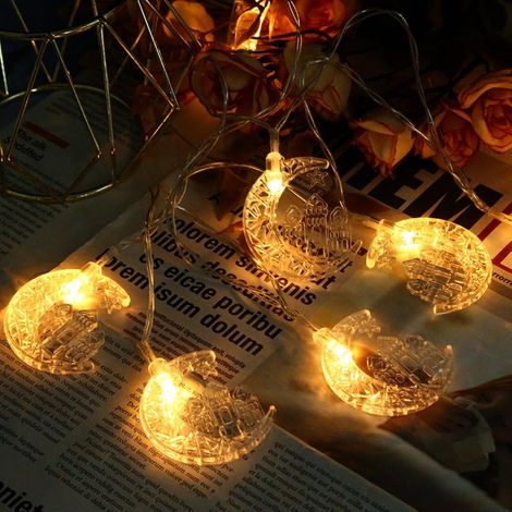 Guirlande lumineuse LED étoiles et lune pour l'Aïd, décoration de Ramadan pour la maison, fête de Ramadan, lanterne pour l'Aïd (1/5)