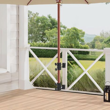 Lot de 2 supports de parasol réglables pour balcon, terrasse ou table 557.7cm (1/5)