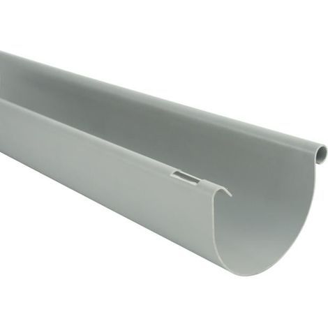 Marley Dachrinne NW 125 mm, 1 m, halbrund, grau Halbrunde Dachrinnen grau