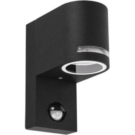 Applique murale de jardin extérieure noire avec détecteur de mouvement IP44 GU10 35W forest S Ideus 03601 (1/4)