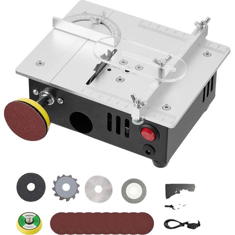 Mini sega da banco, controllo a 7 velocità, design compatto, argento (1/2)