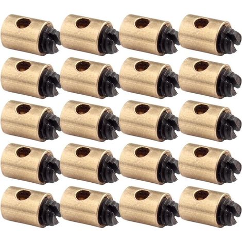 Câbles et gaines de frein vélo 20 PCS Clips de Noyau de Fil de Moto Serre-Câble de Vélo Serre-Câble de Vélo 5x6mm Câble d'Accélérateur en Laiton Adapté pour Accélérateur de Moto Scooter (1/5)