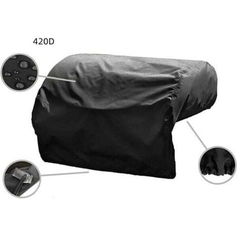 36W×26D×14H inch Housse de barbecue encastrable extérieure en tissu Oxford 420D Bche de protection pour barbecue intégrée (1/4)