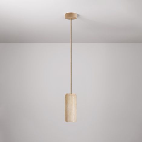Creative Cables - Suspension avec abat-jour en bois pour spot de baignoire - E27 (1/5)