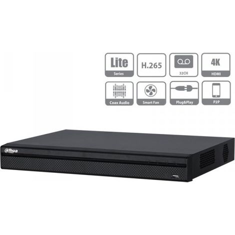 Videoregistratore XVR DVR NVR 32 Canali Penta-brid 1080P 5M-N 32CH@6MP 5 In 1 HDCVI CVBS AHD TVI IP H.265+ DAHUA XVR5232AN-X