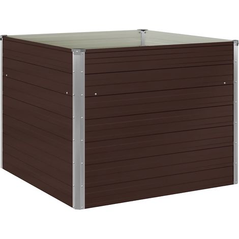 Maison Exclusive - Hochbeet Braun 100 x 100 x 77 cm Verzinkter St