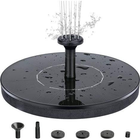 Pompe solaire flottante pour fontaine, idéale pour les bassins à oiseaux, les piscines et les aquariums, 13 cm (1/5)