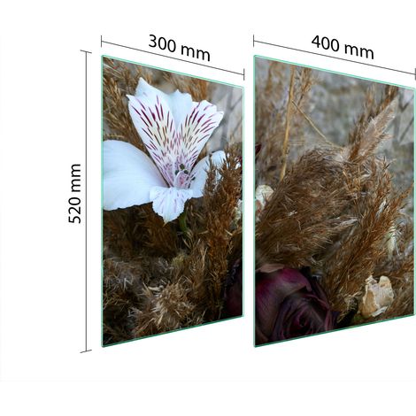 PLACA PROTECTORA DE VIDRIO PARA ESTUFA 70x52 ORQUÍDEA (1/5)