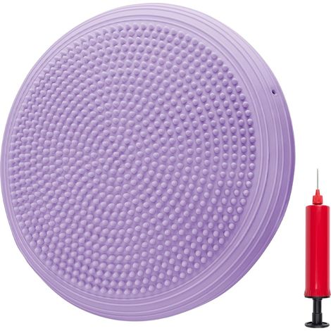 Trintion Balance Wobble Cushion  Non-Slip Inflatable Exercise Cushion for Yoga, Pilates, Core Strength, Balance Training & Rehabilitation, 34cm Diameter, 300kg Capacity with Pump (Purple) (1/5)