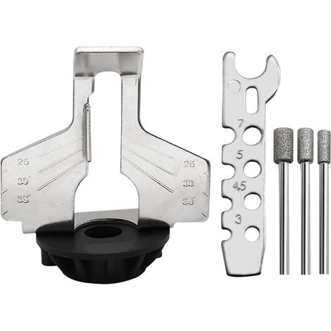 Kit d'affûtage de scie, perceuse électrique rotative, ensemble d'affûtage manuel pour à gazon et outil de jardin, compatible avec la plupart des fore