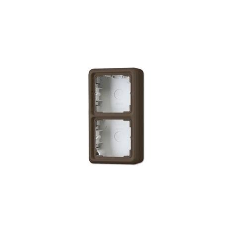 Jung Calotta a parete 2 volte, CD 500 a parete, Duroplast, marrone, montaggio verticale e orizzontale CD 582 A BR