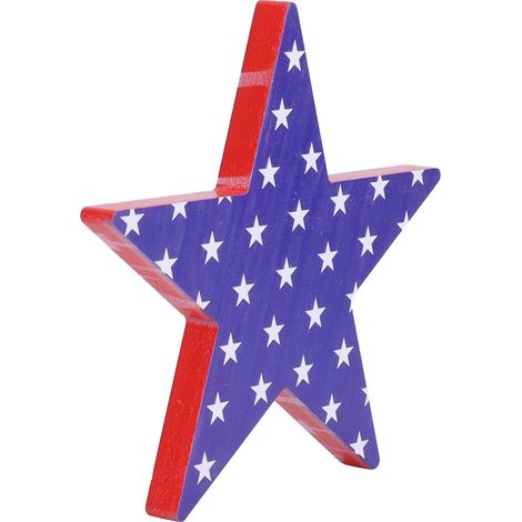 Étoile en bois décorative de style patriotique, imperméable et durable, pour salon ou bureau (1/5)