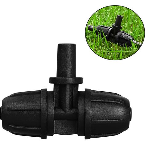Té cannelé de 6 mm à 1/4 pouce, adapté aux tuyaux de 1/4 pouce (25 pièces/paquet) (1/5)