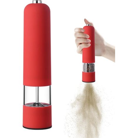 Moulin à sel électrique,moulin à poivre électrique - Moulin à poivre à grossièreté réglable Salière et poivrière automatique, Gadgets de cuisine pour moudre les grains de, granulés (1/5)