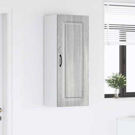 Meuble de cuisine 1 porte, 3 étagères en bois d’ingénierie gris sonoma 40 x 31 x 100 cm - PANGIVO (1/5)