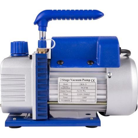 Mophorn 370ml 9CFM 1HP Klimaanlage Kältemittel-Vakuumpumpe mit Vakuumkammer Entgasungskammer AC-Vakuumpumpe