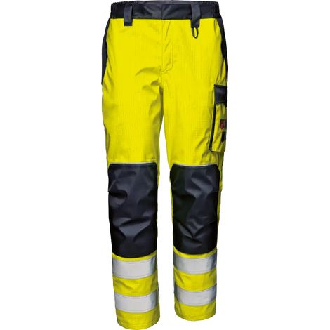 SIR SAFETY SYSTEM MICROLINES SPRING Pantalon de travail haute visibilité jaune et bleu Taille S