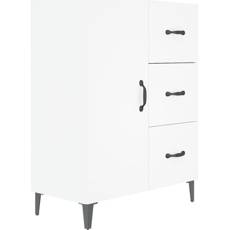 Aparador-cómoda-mueble-organizador-cocina-salón-salón-comedor 695 x 34 x 90 cm-madera de ingeniería-blanco 020030431
