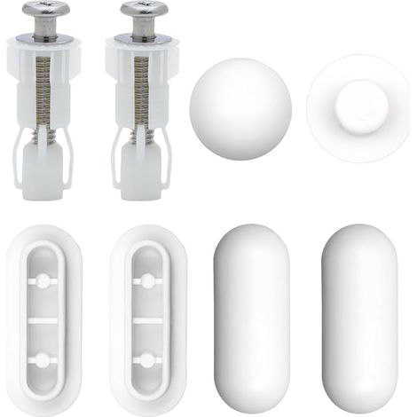 Tampon Universel pour Siège Toilette, 8 Pièces, Tampons pour Abattant de WC, Pare-chocs de Siège de Toilette, Amortisseur WC,4 Tampons Anneaux+2 Tampons Couvercle, pour la maison, le bureau, l'hôtel (1/5)
