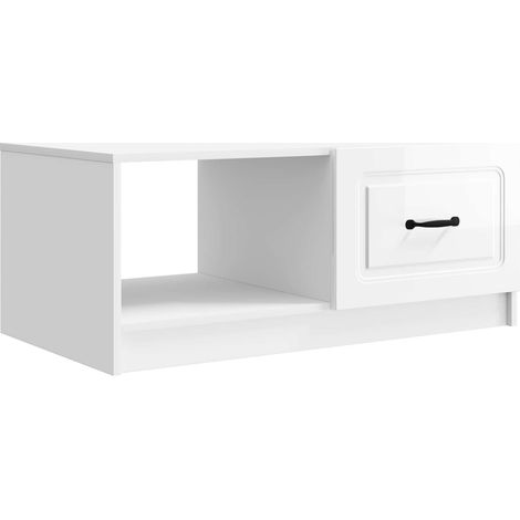 Couchtisch Hochglanz Weiß 90 x 50 x 37 cm Holzwerkstoff vidaXL