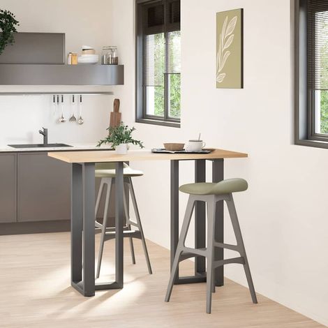 Pieds de table de bar en T, 2 pièces, anthracite, 50 x 35 x (100-101) cm, acier