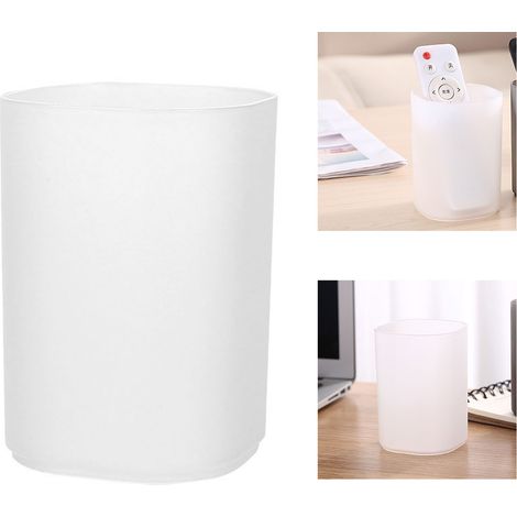 Porte-stylo multifonctionnel - Blanc, PP, Finition satinée transparente, Espace-saving pour bureau et école (1/5)